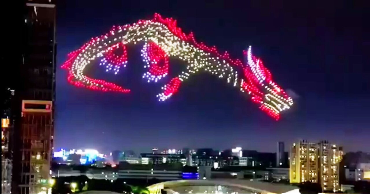 Shanghai new year drone show